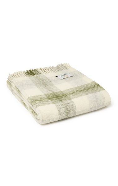 Pure New Wool Meadow Check Throw