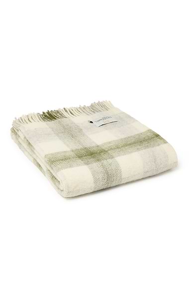 Pure New Wool Meadow Check Throw