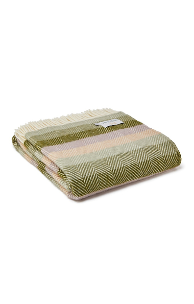Pure New Wool Striped Throw