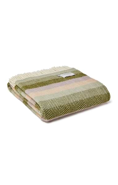 Pure New Wool Striped Throw