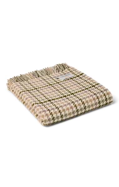 Pure New Wool Houndstooth Throw
