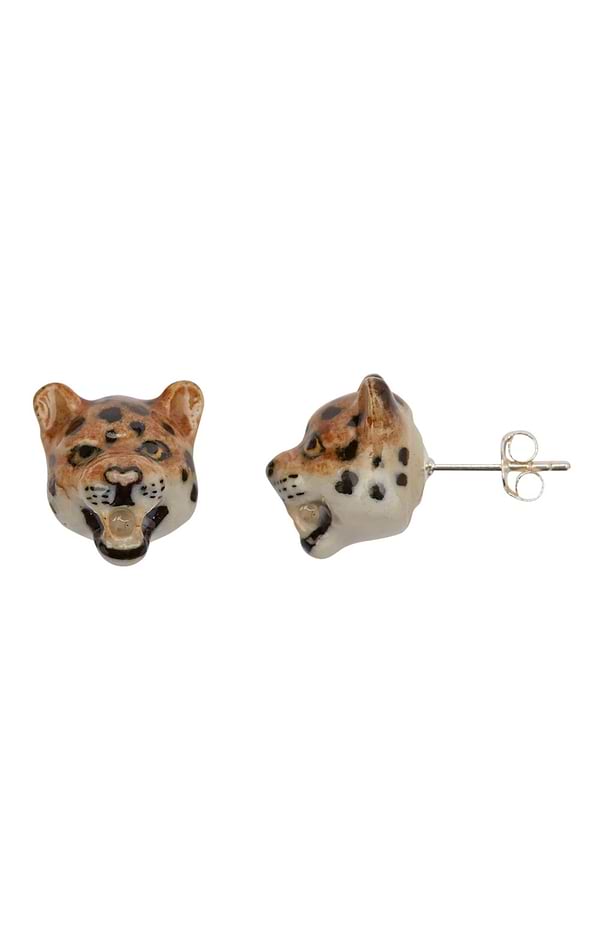 Leopard Stud Earrings