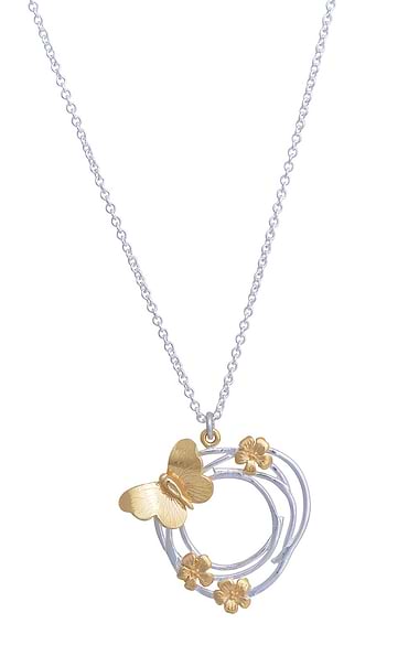 Medium Ripple Butterfly Necklace