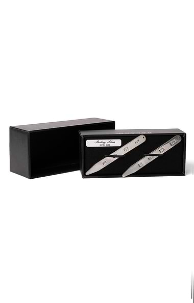 Men's Sterling Silver Collar Stiffeners