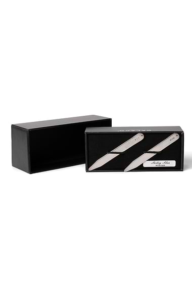 Men's Sterling Silver Collar Stiffeners