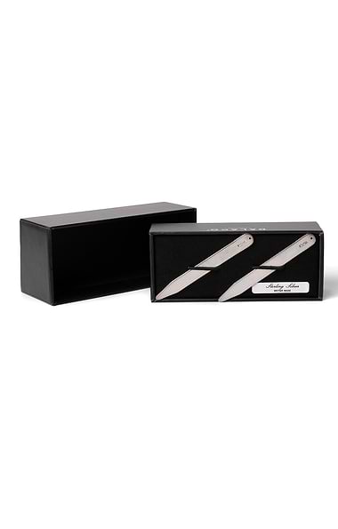 Men's Sterling Silver Collar Stiffeners