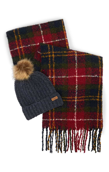 Ladies Barbour Saltburn Beanie Gift Set