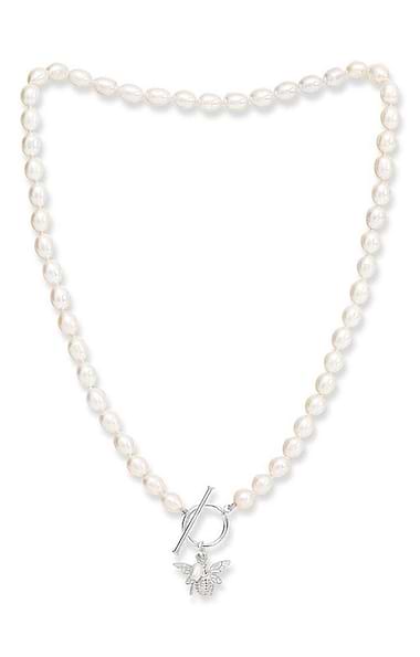 Pearls of the Orient Pearl and Bee Necklace