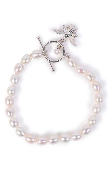 Pearls of the Orient Pearl and Bee Bracelet