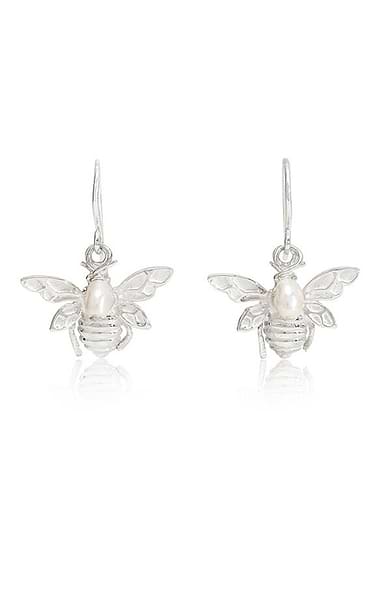 Pearls of the Orient Pearl and Bumble Bee Earrings