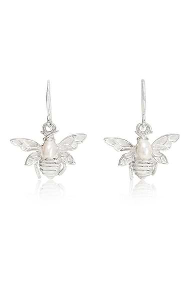 Pearls of the Orient Pearl and Bumble Bee Earrings