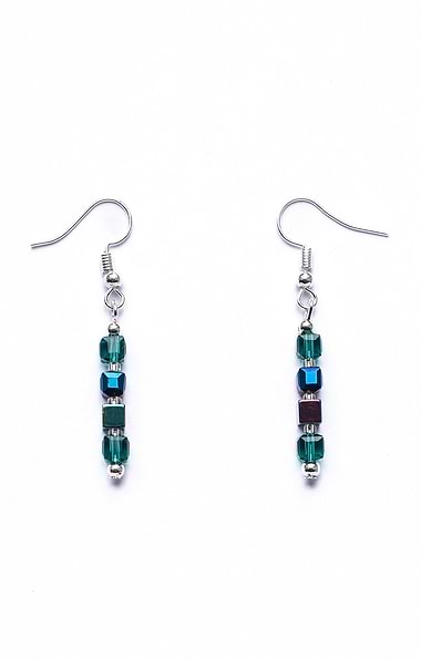 Mishe Crystal & Hematite Earrings