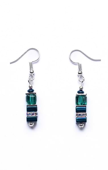 Mishe Hematite & Crystal Earrings
