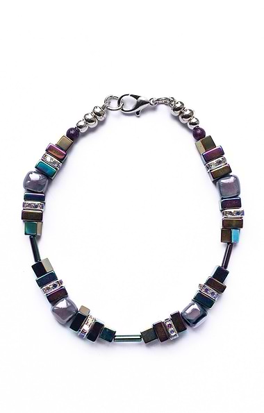 Mishe Hematite & Ceramic Bracelet