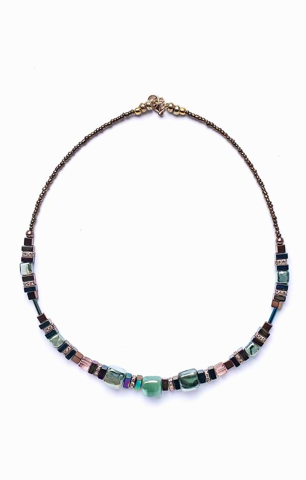 Mishe Hematite & Ceramic Necklace
