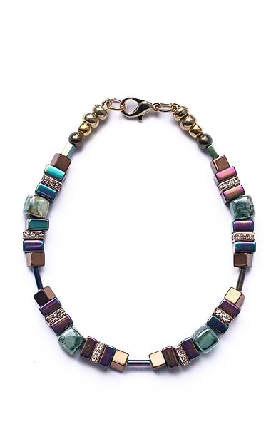 Mishe Hematite & Ceramic Bracelet