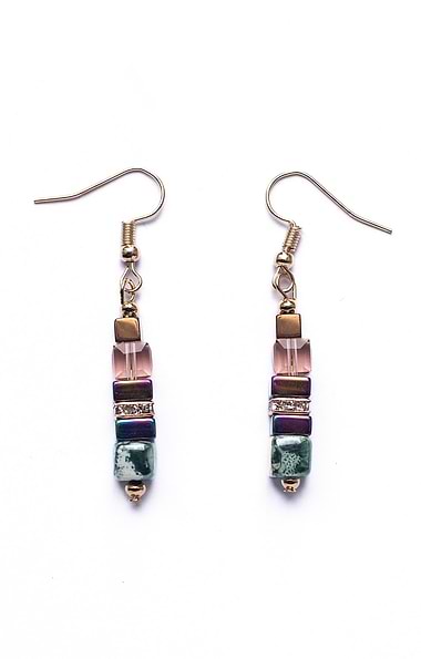 Mishe Hematite & Ceramic Earrings