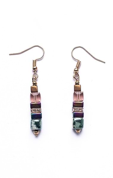 Mishe Hematite & Ceramic Earrings