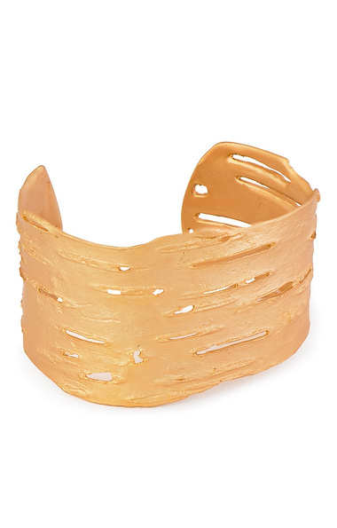Ladies Michael Michaud Birch Bark Gold Cuff