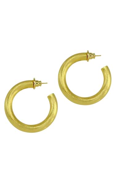 Chambord Oversize Gold Plate Hoop Earrings