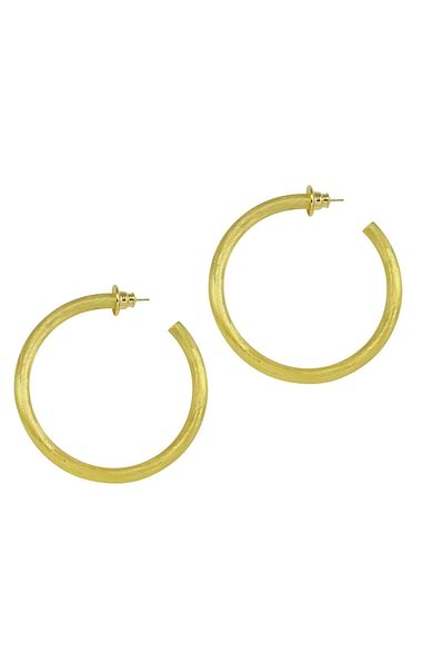 Renaissance 18k Gold Plate Oversize Hoop Earrings