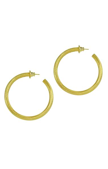 St.Moritz 18k Gold Plate Supersize Hoop Earrings