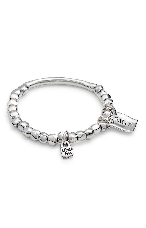Uno de 50 Beaded stretch bracelet with charms