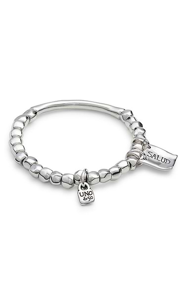 Uno de 50 Beaded stretch bracelet with charms