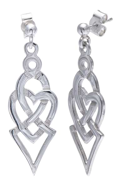 Shetland Jewellery Celtic Heart Drop Earrings