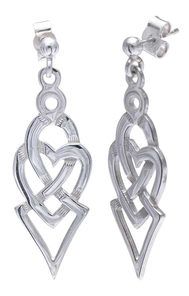 Shetland Jewellery Celtic Heart Drop Earrings