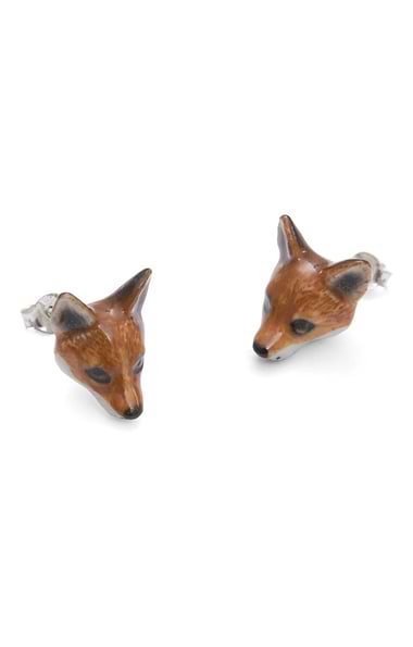Fox Head Earrings