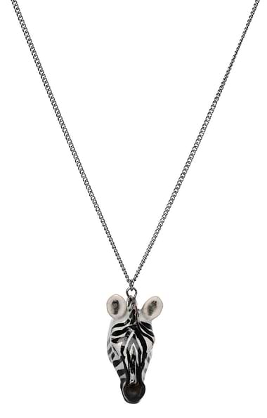 Zebra Head Necklace