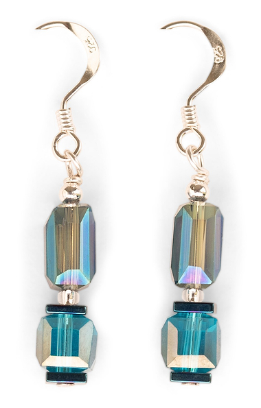 Arran Bay Crystal and Hematite Drop Earrings