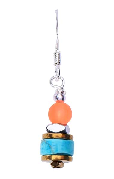 Arran Bay Mixed Frosted Orange Earrings