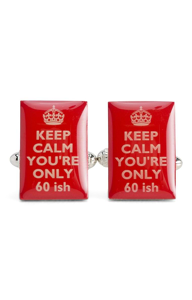 Men's Keep Calm You're 60 Cufflinks