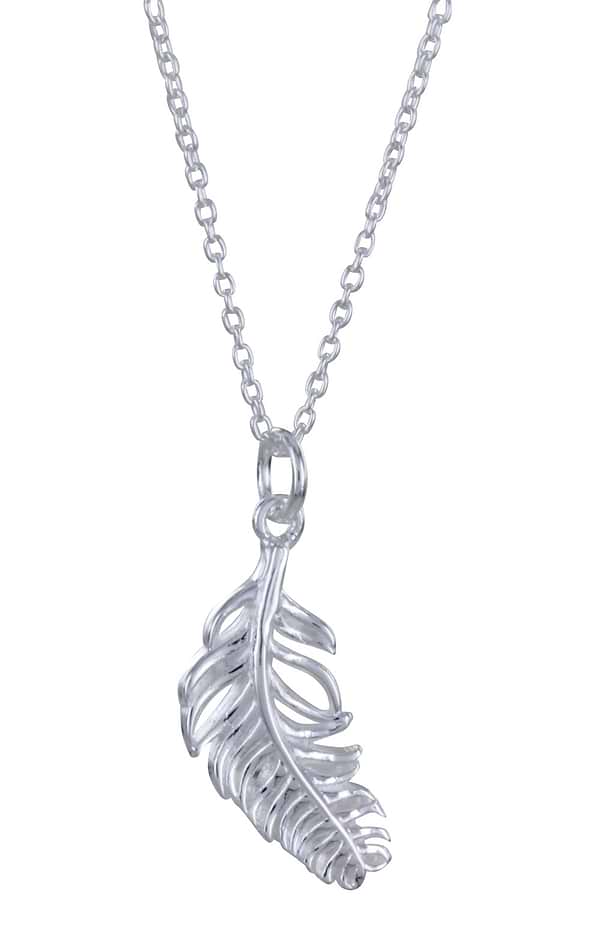 Sterling Silver Feather Necklace