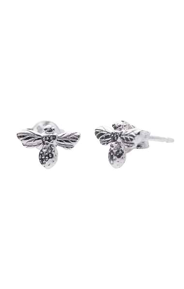 Reeves & Reeves Sterling Silver Bumblebee Stud Earrings