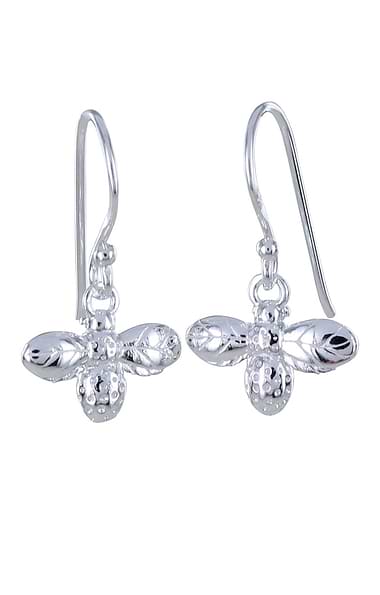 Reeves & Reeves Sterling Silver Bumblebee Drop Earrings