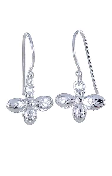 Reeves & Reeves Sterling Silver Bumblebee Drop Earrings