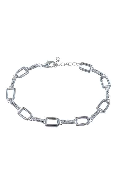 Reeves & Reeves Sterling Silver Stirrup and Buckle Bracelet