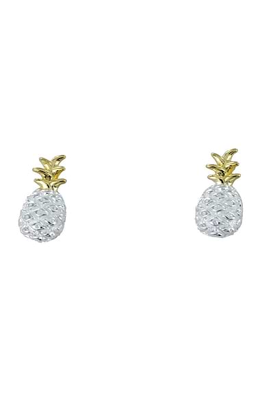 Reeves & Reeves Sterling Silver Pineapple Stud Earrings