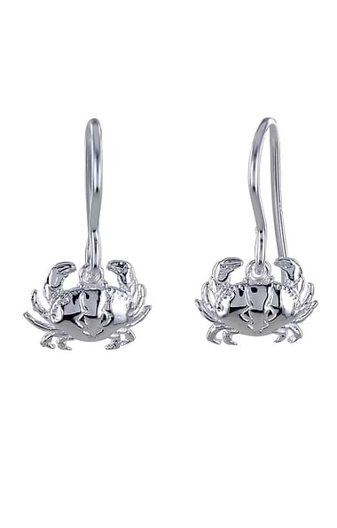 Reeves & Reeves Sterling Silver Crab Earrings