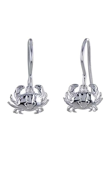Reeves & Reeves Sterling Silver Crab Earrings