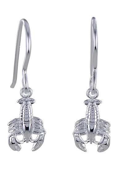 Reeves & Reeves Sterling Silver Lobster Earrings