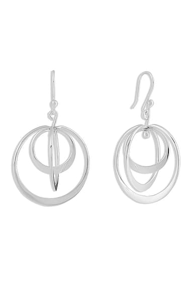 Spinning Hoop Drop Earrings