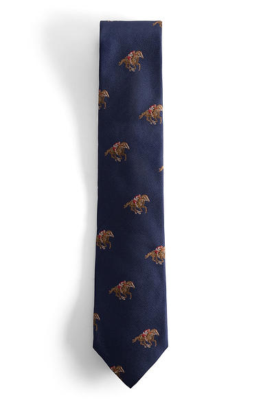 Men's Race Jockeys and Horses Silk Tie