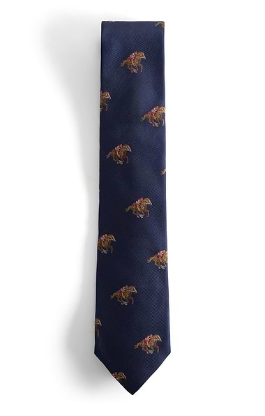 Men's Race Jockeys and Horses Silk Tie
