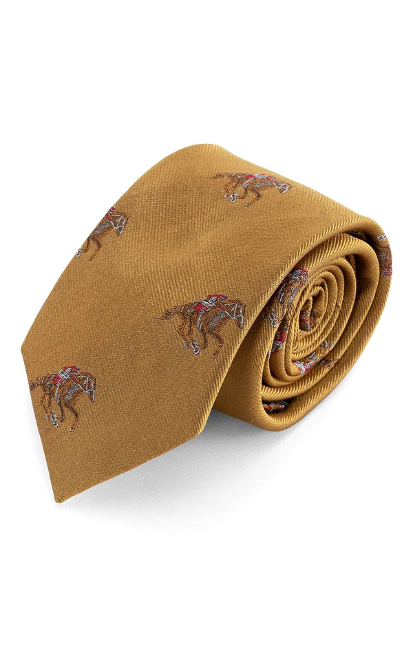 Men's Race Jockeys and Horses Silk Tie