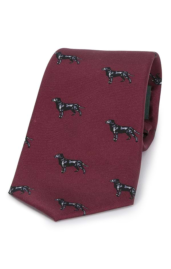 Men's Black Labrador Silk Tie