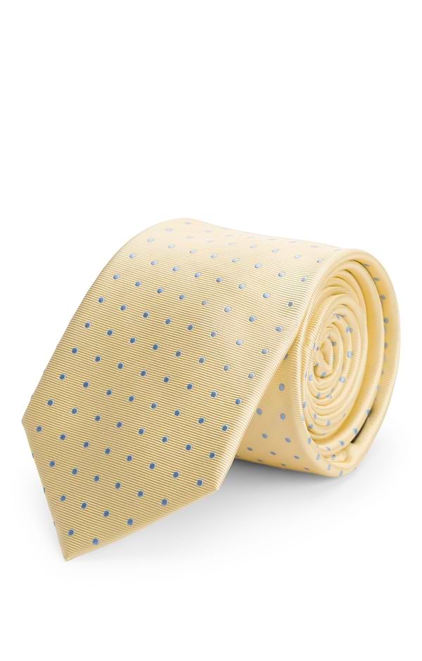 Men's Small Polka Dot Woven Silk Tie